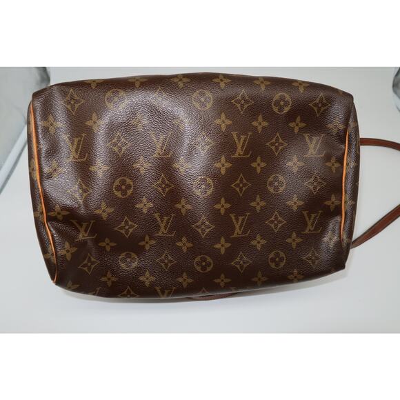 Vintage Louis Vuitton Leather Monogram Speedy Boston Hand Bag Brown - Picture 11 of 16